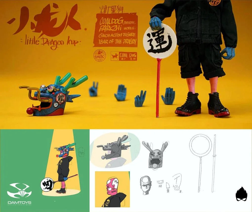 Damtoys X Coal Dog Little Dragon Imp 1/12 Scale Collectible Figure