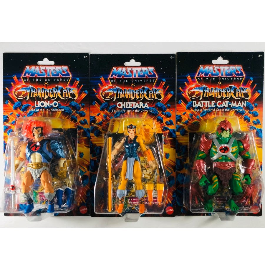 Masters of the Universe X Thundercats Wave 1 Set of 3 - Lion-O, Cheetara & Battle Cat-Man