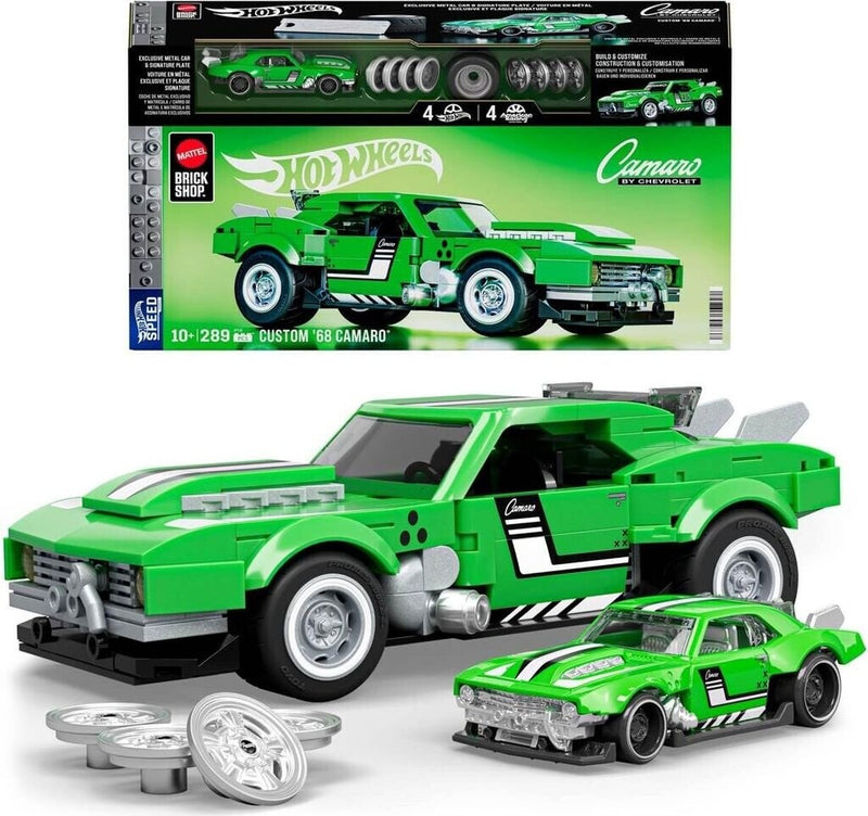 Hot Wheels Mattel Brick Shop Speed Series Building Set Custom '68 Camaro
