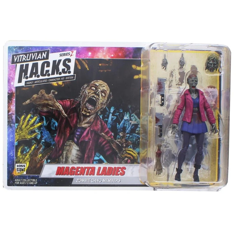 Vitruvian H.A.C.K.S Zombie Series Magenta Ladies Zombie Gang Members