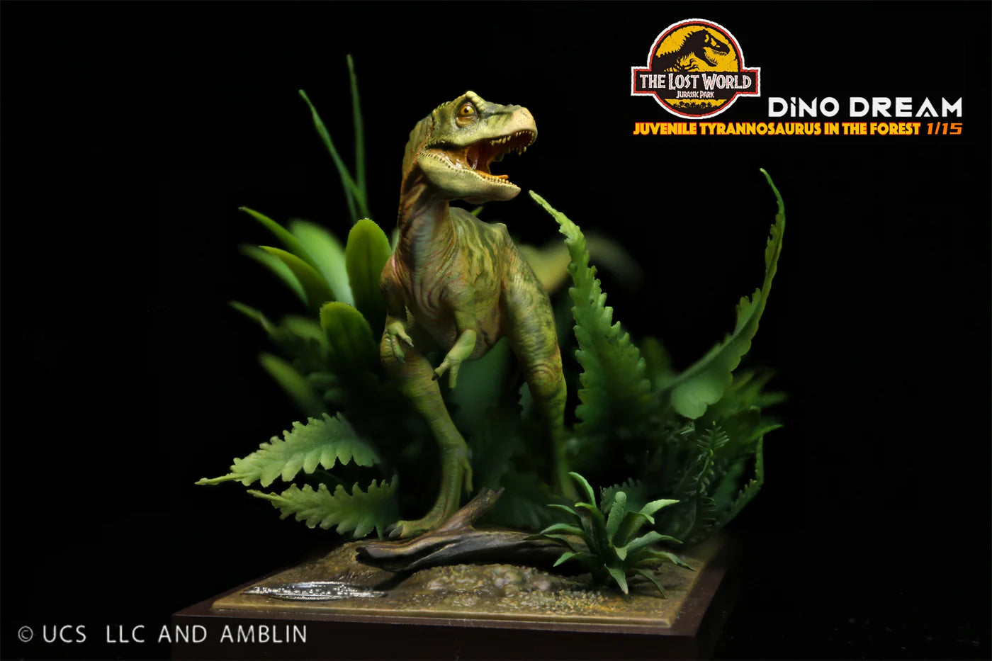 Dino Dream Jurassic Park The Lost World Juvenile T-Rex in Forest 1/15 Scale Resin Model
