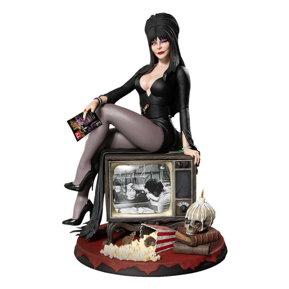 PRE OWNED Mezco Static-6 Elvira Mistress of the Dark Statue 1/6 Scale