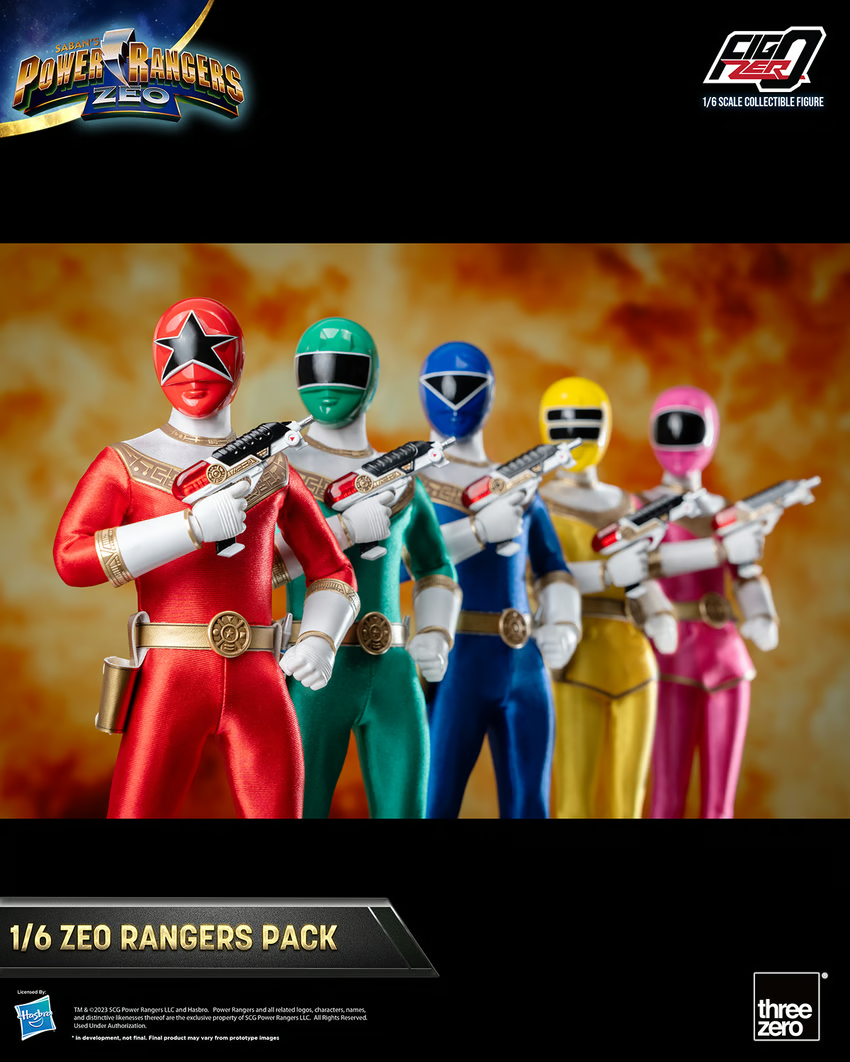 THREEZERO Power Rangers Zeo FigZero 1/6 Zeo Power Rangers 5 Pack