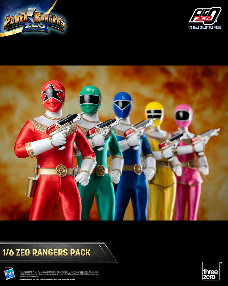THREEZERO Power Rangers Zeo FigZero 1/6 Zeo Power Rangers 5 Pack