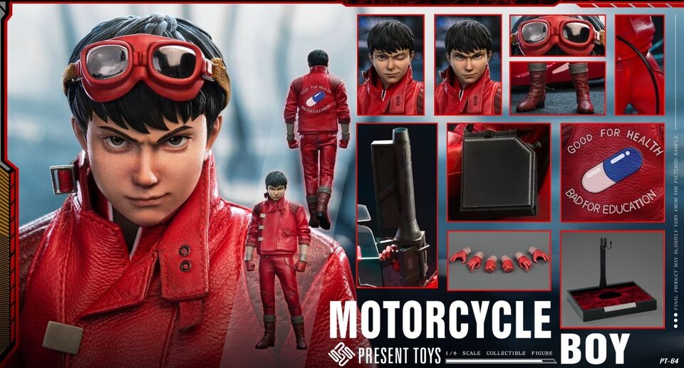 Present Toys Motorcycle Boy Akira Kaneda 1/6 Scale Collectible Figure