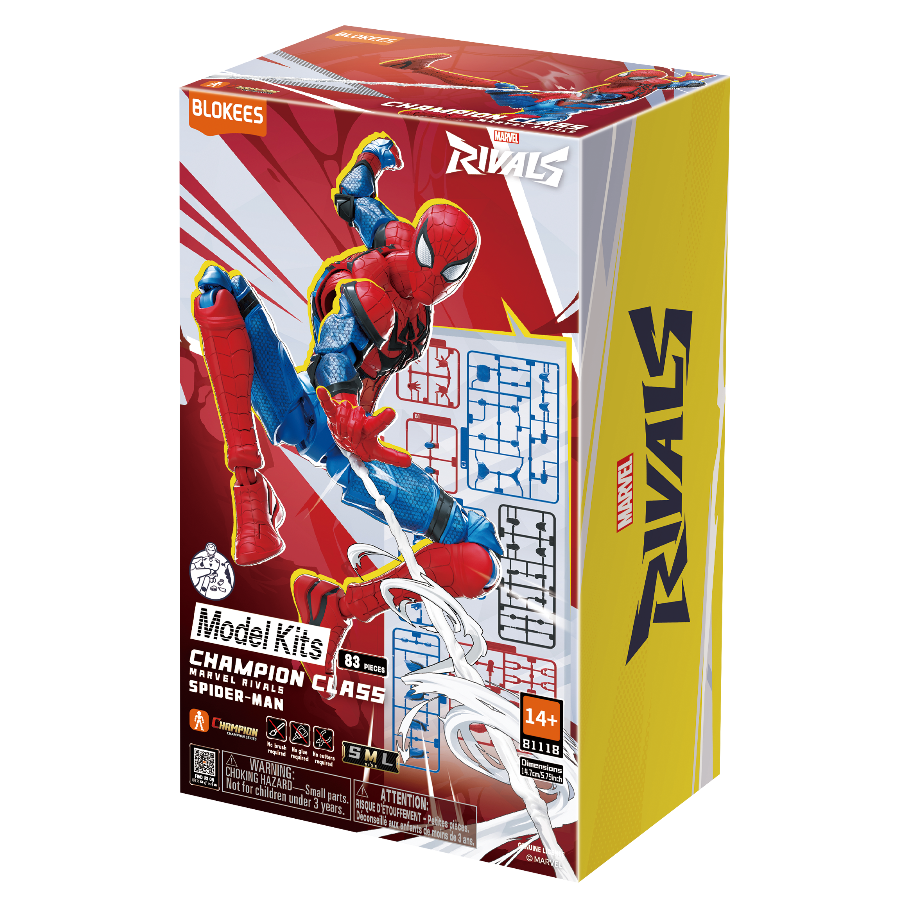 PRE-ORDER Marvel Rivals Spider-Man Champion Class CC06 Blokees Model Kit