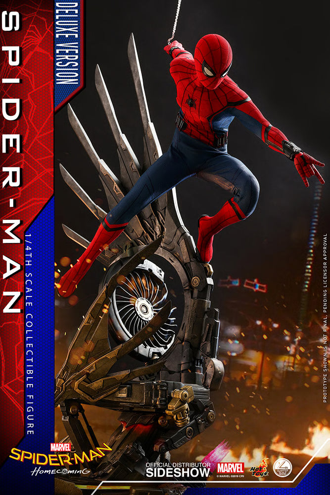 Hot Toys QS015 Spiderman Homecoming Spiderman 1/4 Scale Figure PRE OWNED
