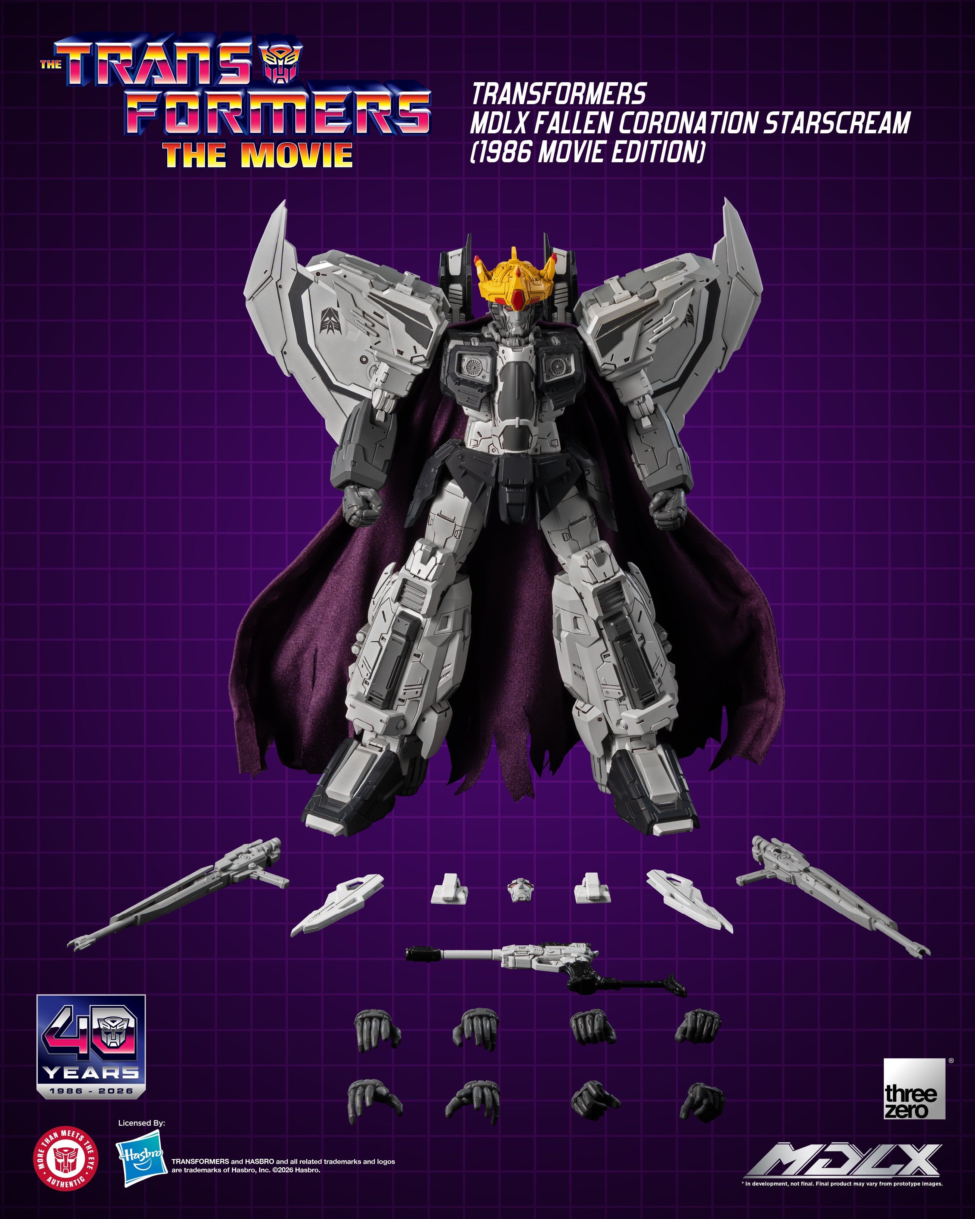 PRE-ORDER THREEZERO Transformers MDLX Fallen Coronation Starscream (1986 Movie Edition)