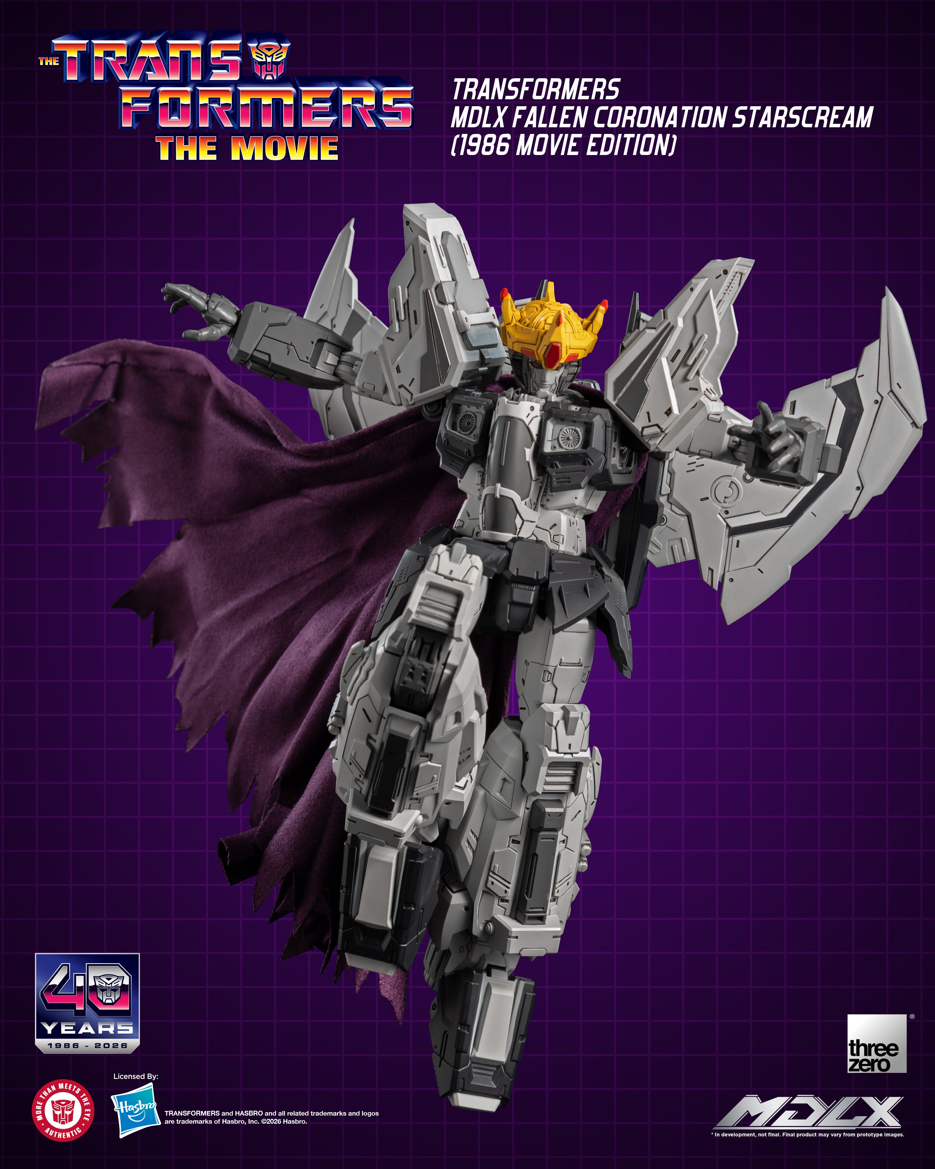 PRE-ORDER THREEZERO Transformers MDLX Fallen Coronation Starscream (1986 Movie Edition)