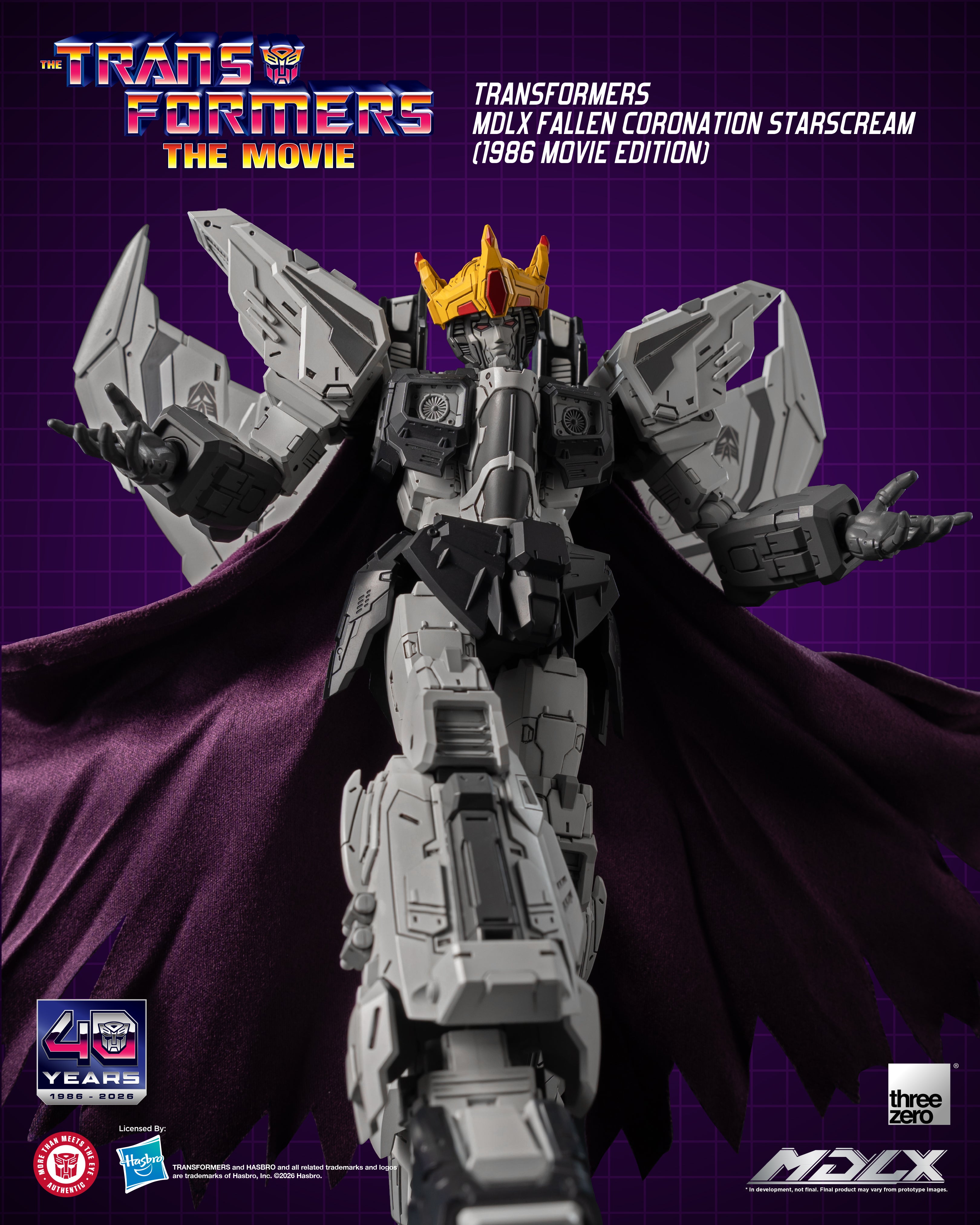 PRE-ORDER THREEZERO Transformers MDLX Fallen Coronation Starscream (1986 Movie Edition)
