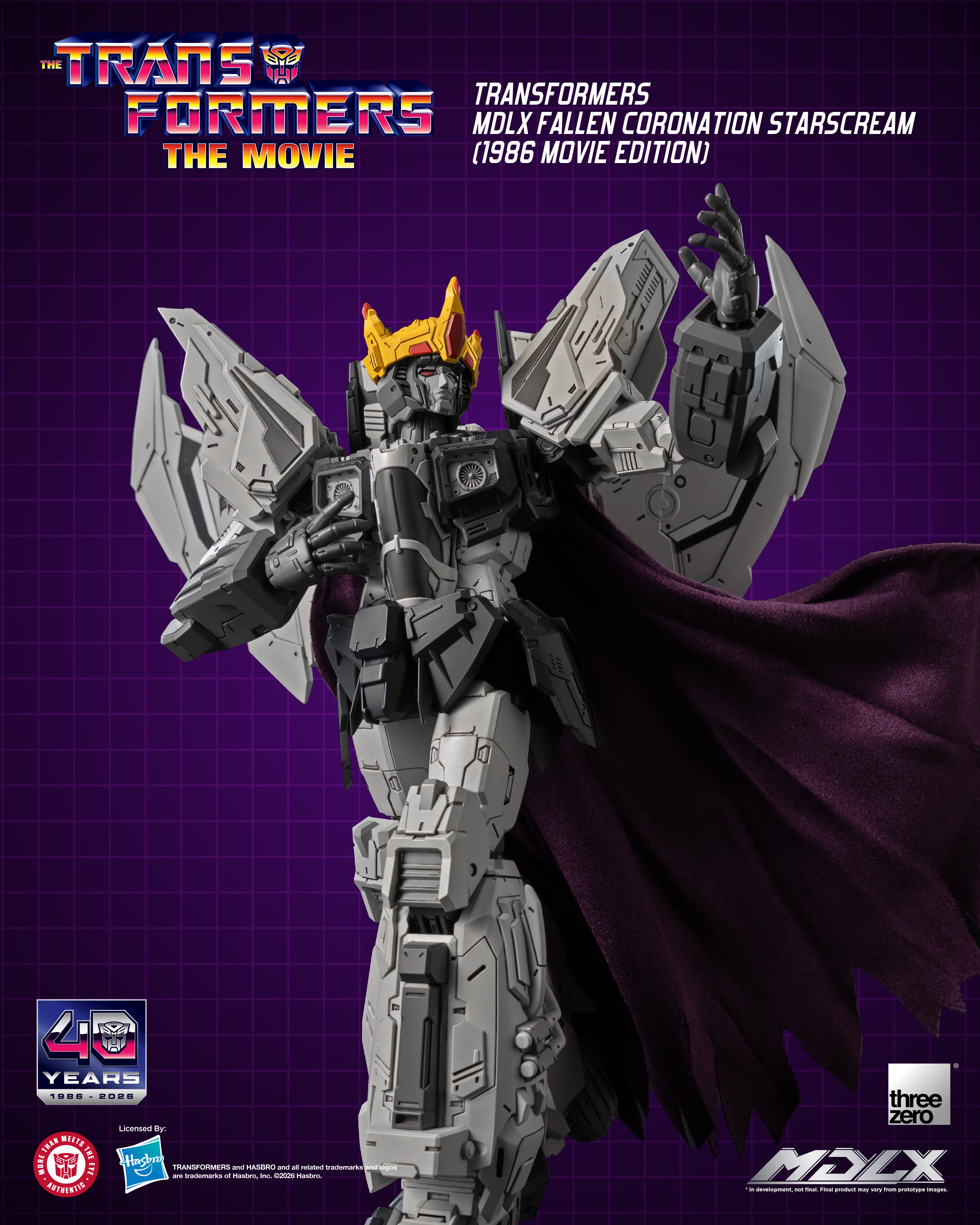 PRE-ORDER THREEZERO Transformers MDLX Fallen Coronation Starscream (1986 Movie Edition)