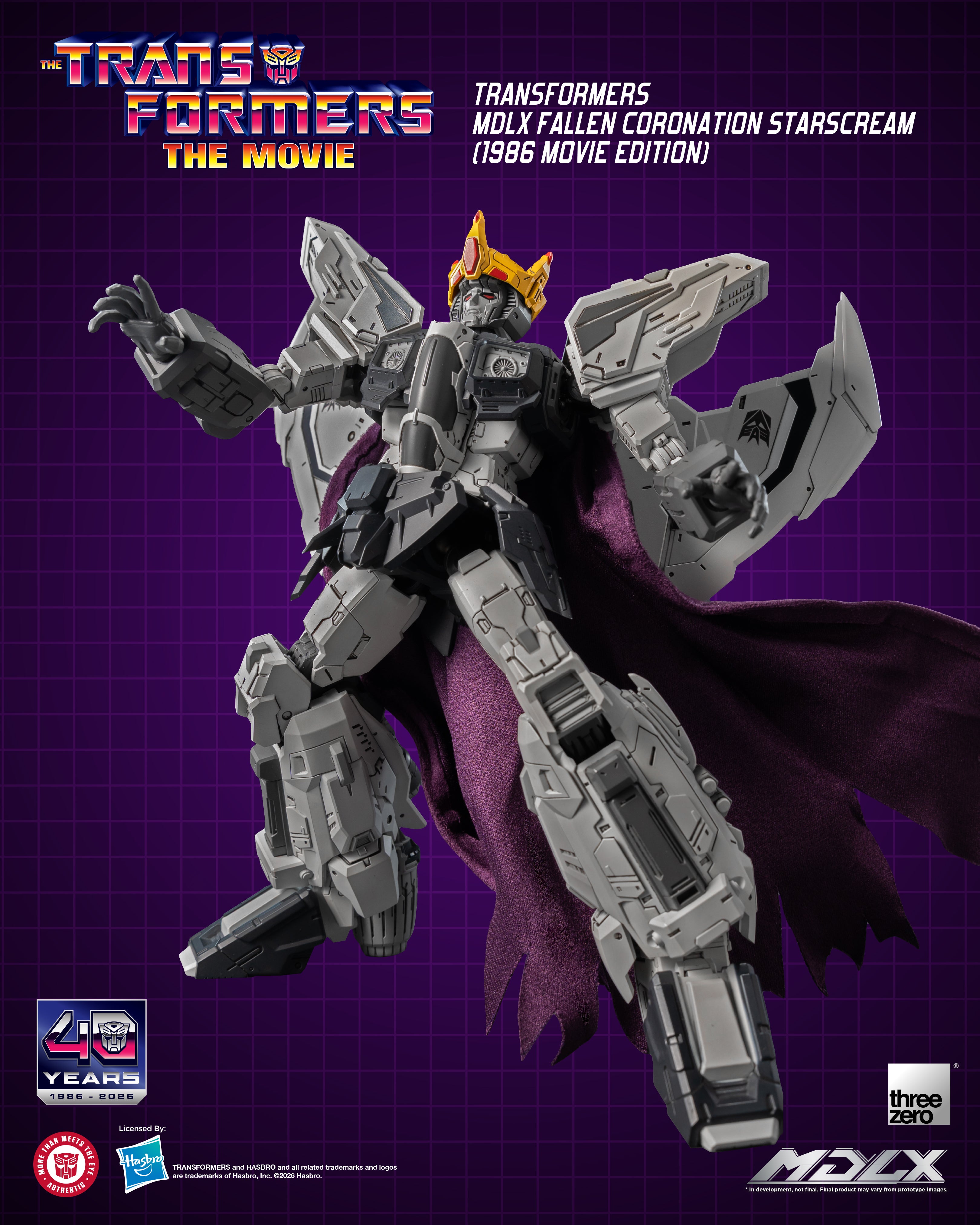 PRE-ORDER THREEZERO Transformers MDLX Fallen Coronation Starscream (1986 Movie Edition)