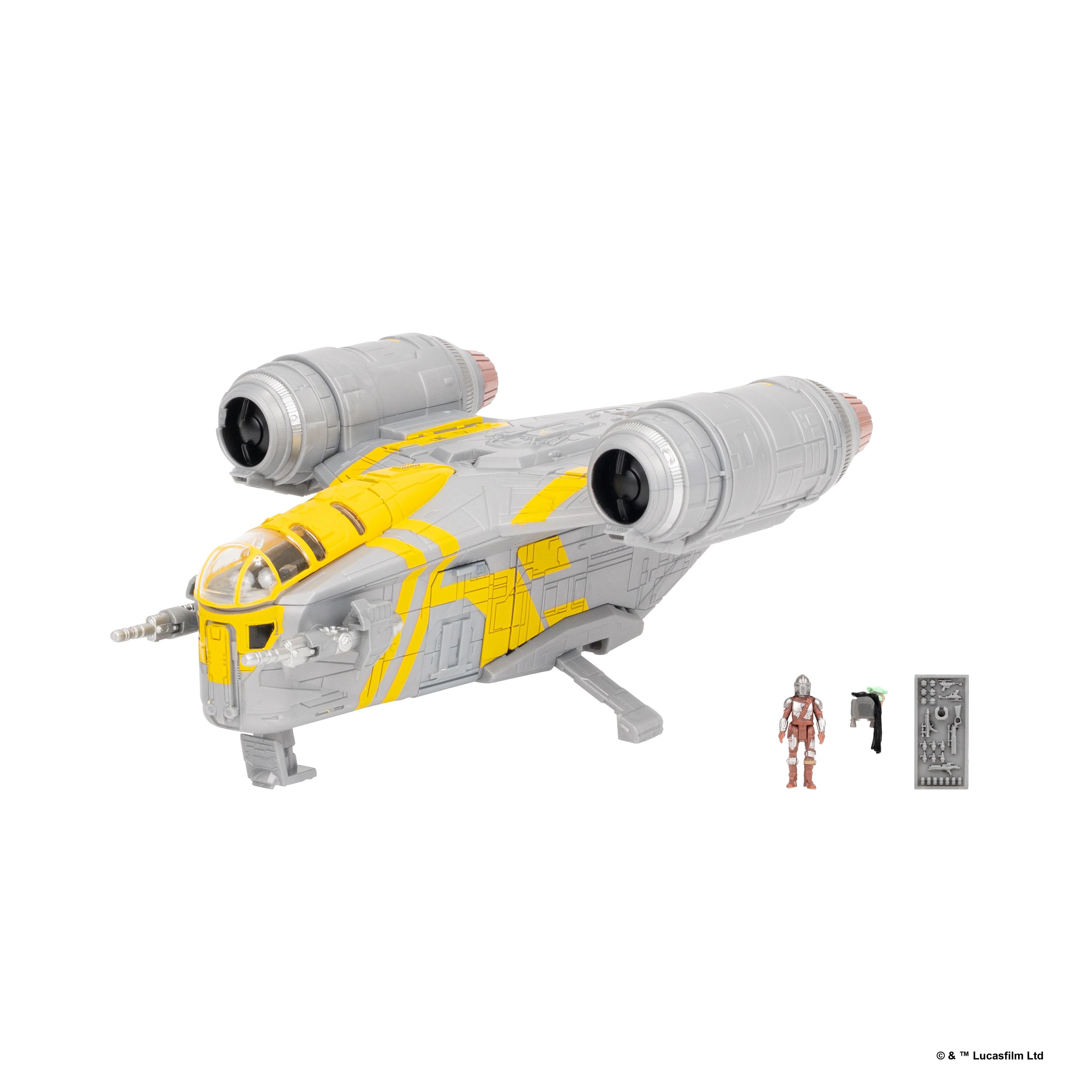 Star Wars Micro Galaxy Razorcrest With Mandalorian & Grogu