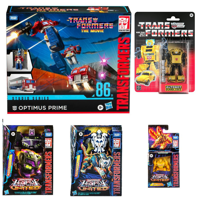 Transformers Bundle 2 - Commander 86 Optimus Prime, Core Cheetor, Retro Bumblebee, & Voyager Thundertron & Motormaster ARRIVING SOON