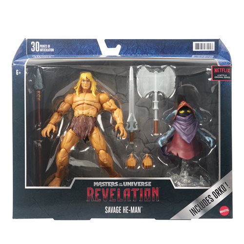 Masters of the Universe Revelation Savage He-Man and Orko