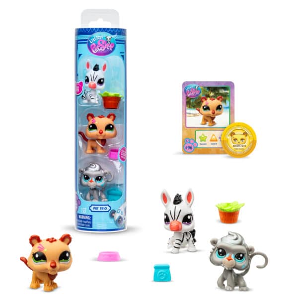 Littlest Pet Shop 3 Pack Series 2  - Pet Trio Zoo Pets #96 / #97 / #98