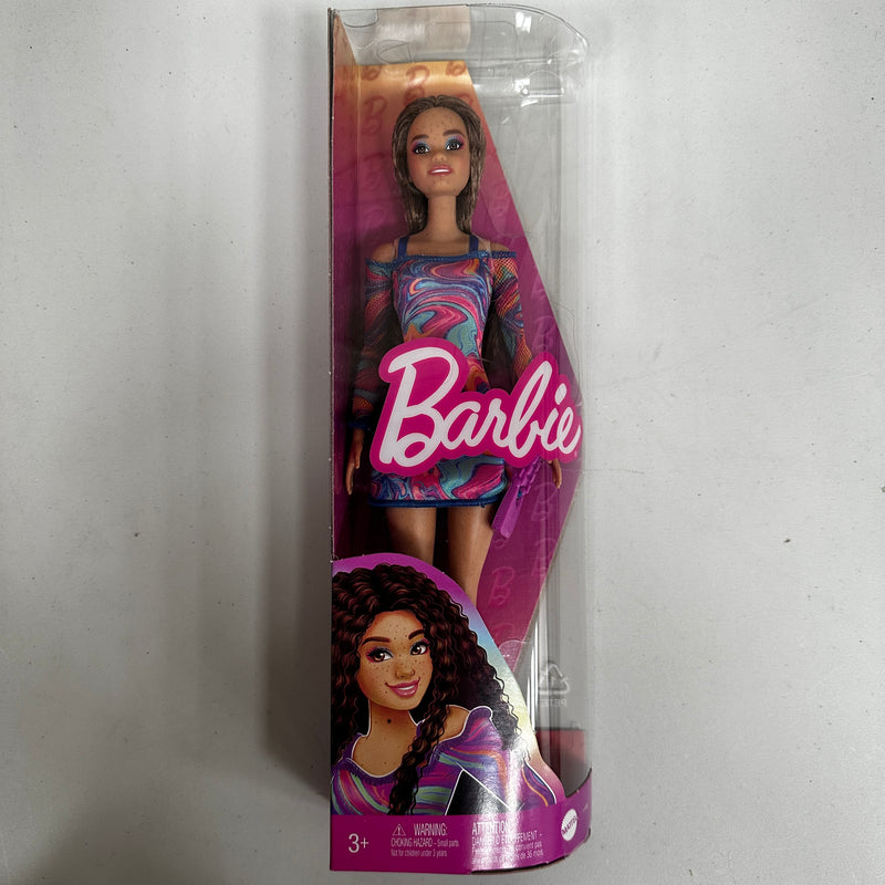 Barbie Fashionista Doll Swirly Coloured Dress