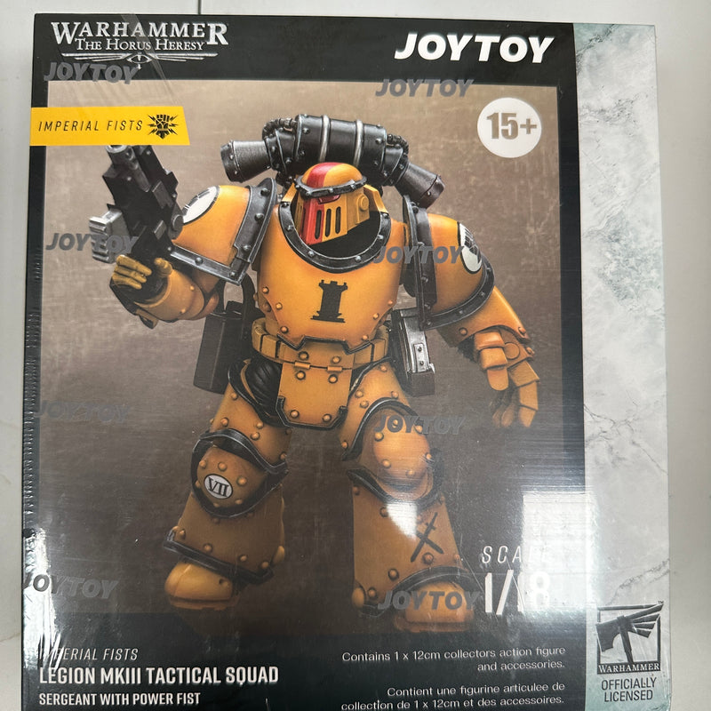 JOYTOY 1/18 Warhammer Imperial Fists Legion MKIII Tactical Squad Sergeant with Power Fist