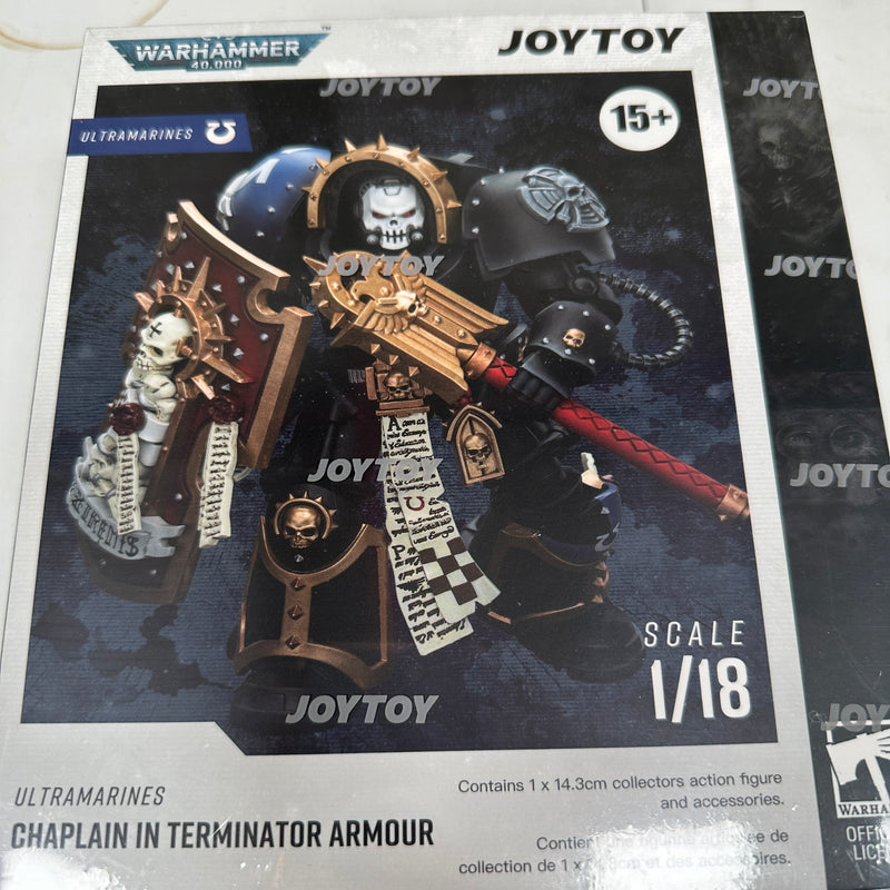 JOYTOY 1/18 Warhammer 40K Ultramarines Chaplain in Terminator Armour