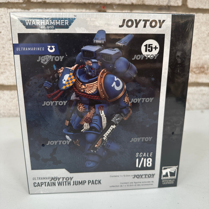 JOYTOY 1/18 Warhammer 40K Ultramarines Captain with Jump Pack