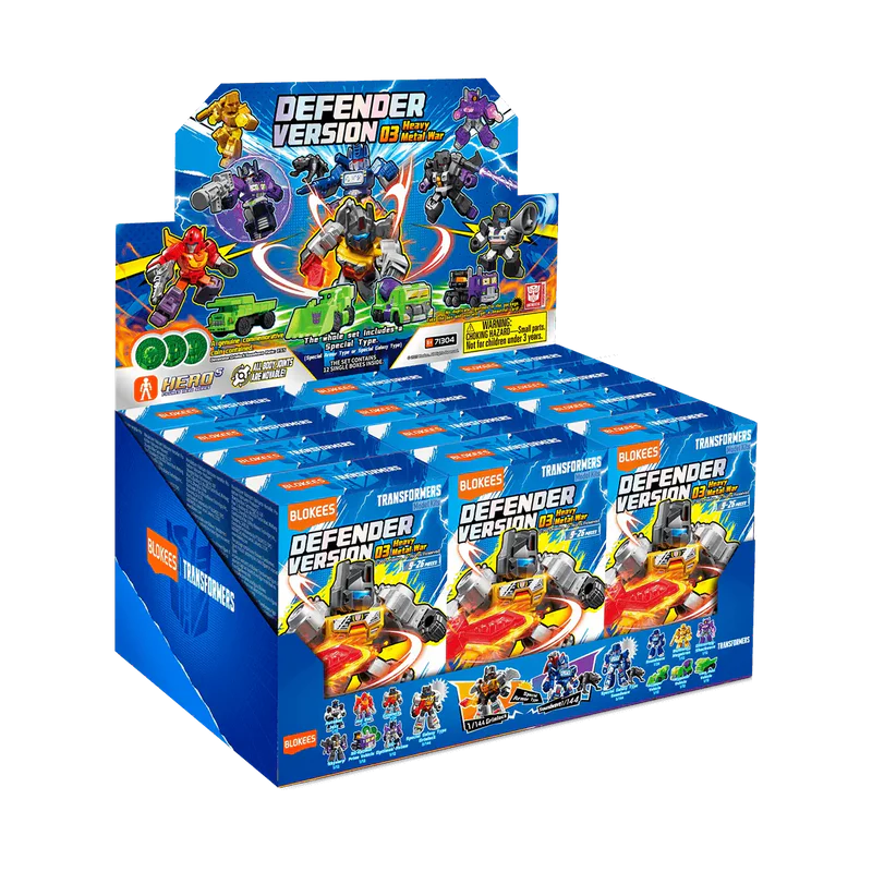PRE-ORDER Transformers Blokees Defender Version 3 Heavy Metal War SEALED BOX OF 12