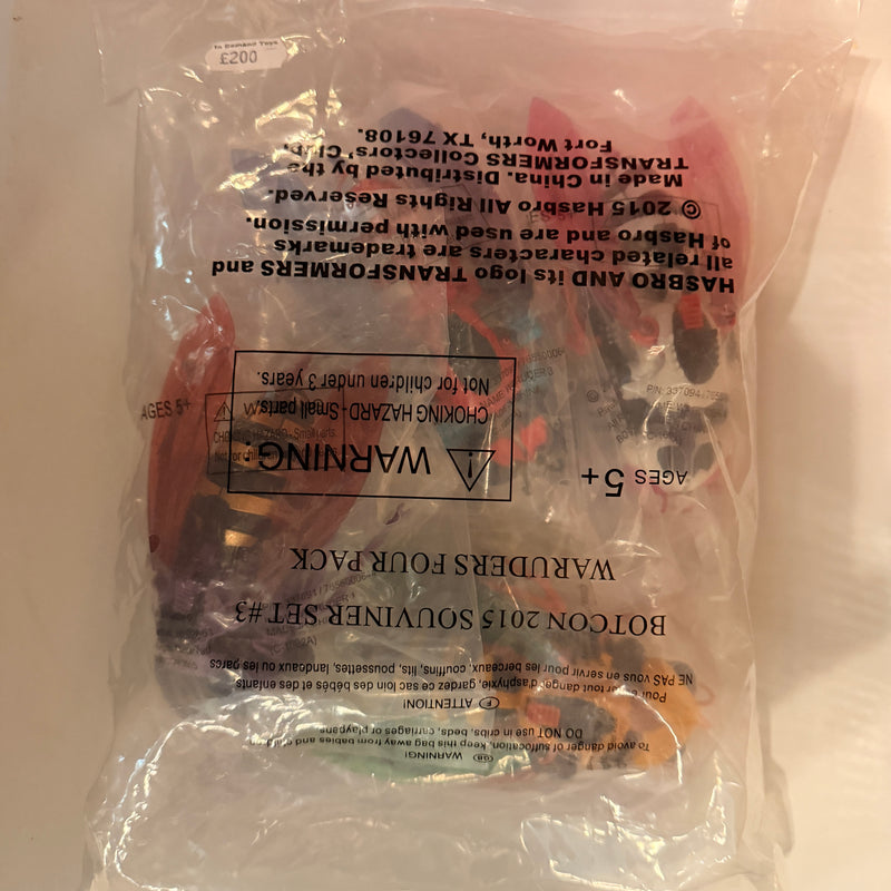 Transformers Botcon 2015 Waruders 4 Pack