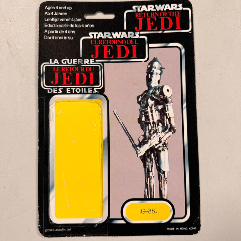 Star Wars Vintage Tri-Logo Backing Card ONLY (Cut Bubble) IG-88