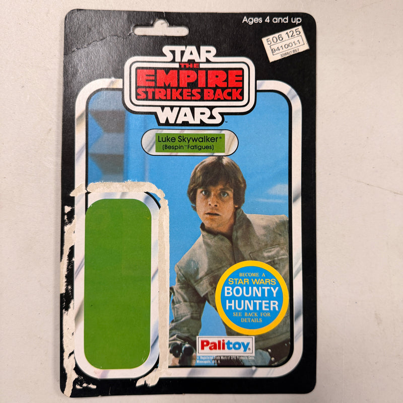 Star Wars Vintage Empire Strikes Back Backing Card ONLY Luke Skywalker Bespin