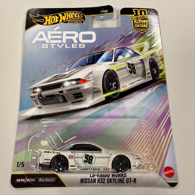 Hot Wheels Premium Car Culture Aero Styles LB-Kaido Works Nissan R32 Skyline GT-R