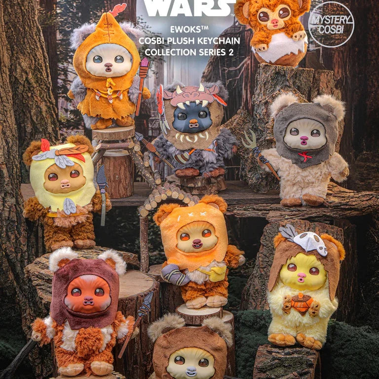 Hot Toys Ewoks Cosbi Plush Keychain Collection Series 2 Blind Box SEALED CASE OF 8