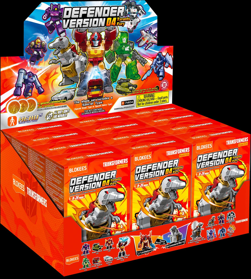 PRE-ORDER Transformers Blokees Defender Version 4 Tyrants Fury SEALED BOX OF 12