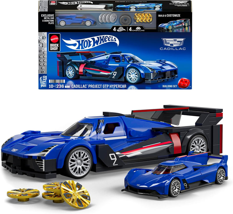 Hot Wheels Mattel Brick Shop Speed Series Building Set Cadillac