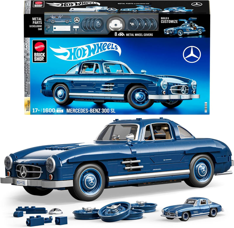 Hot Wheels Mattel Brick Shop Speed Series Building Set Mercedes-Benz 300 SL