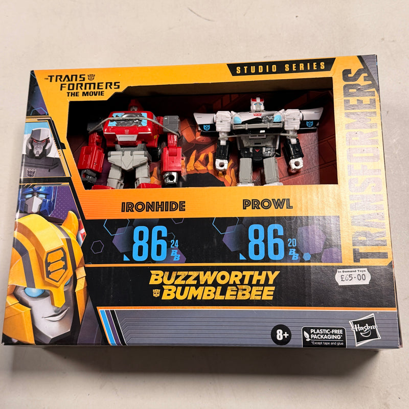 Transformers Buzzworthy Bumblebee 86 Movie Prowl & Ironhide