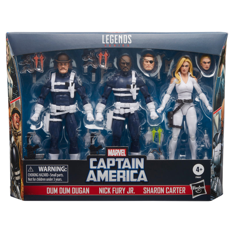 PRE-ORDER Marvel Legends Captain America 3 Pack - Dum Dum Dugan, Nick Fury Jr & Sharon Carter
