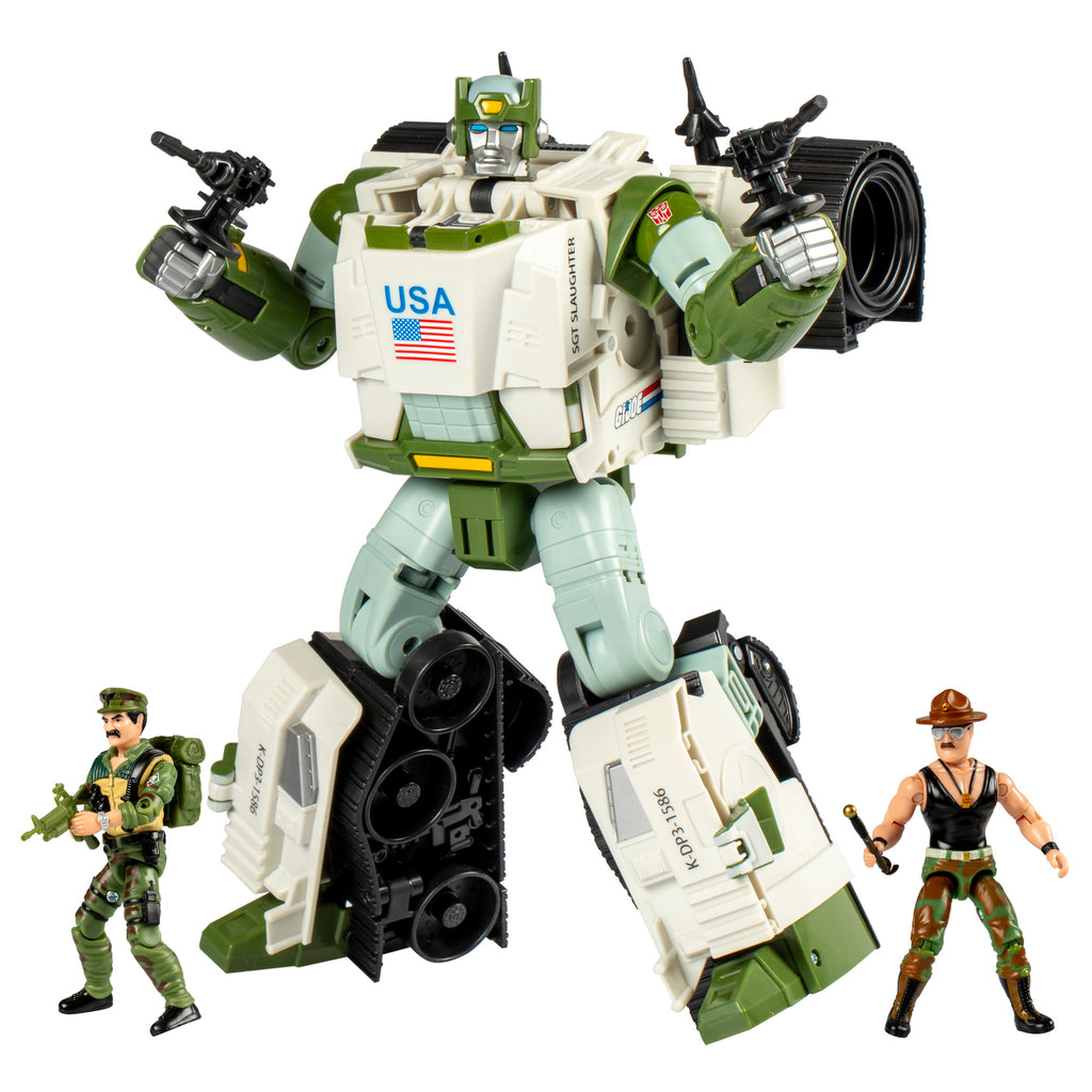 Transformers X G.I. Joe - Kup Triple T With Leatherneck & Sgt Slaughte ...