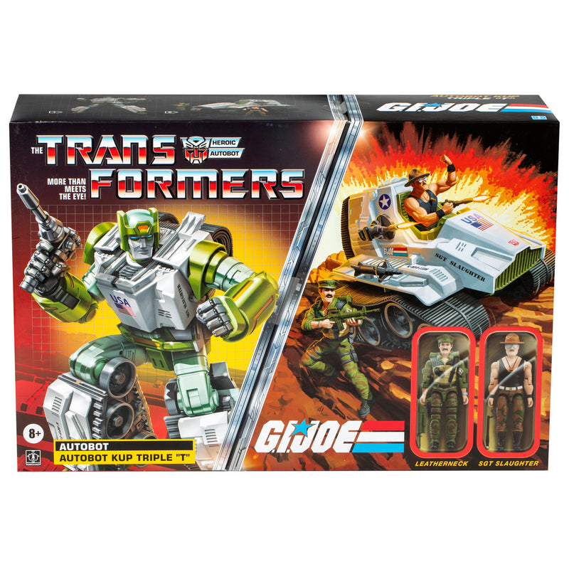 Transformers X G.I. Joe - Kup Triple T With Leatherneck & Sgt Slaughter