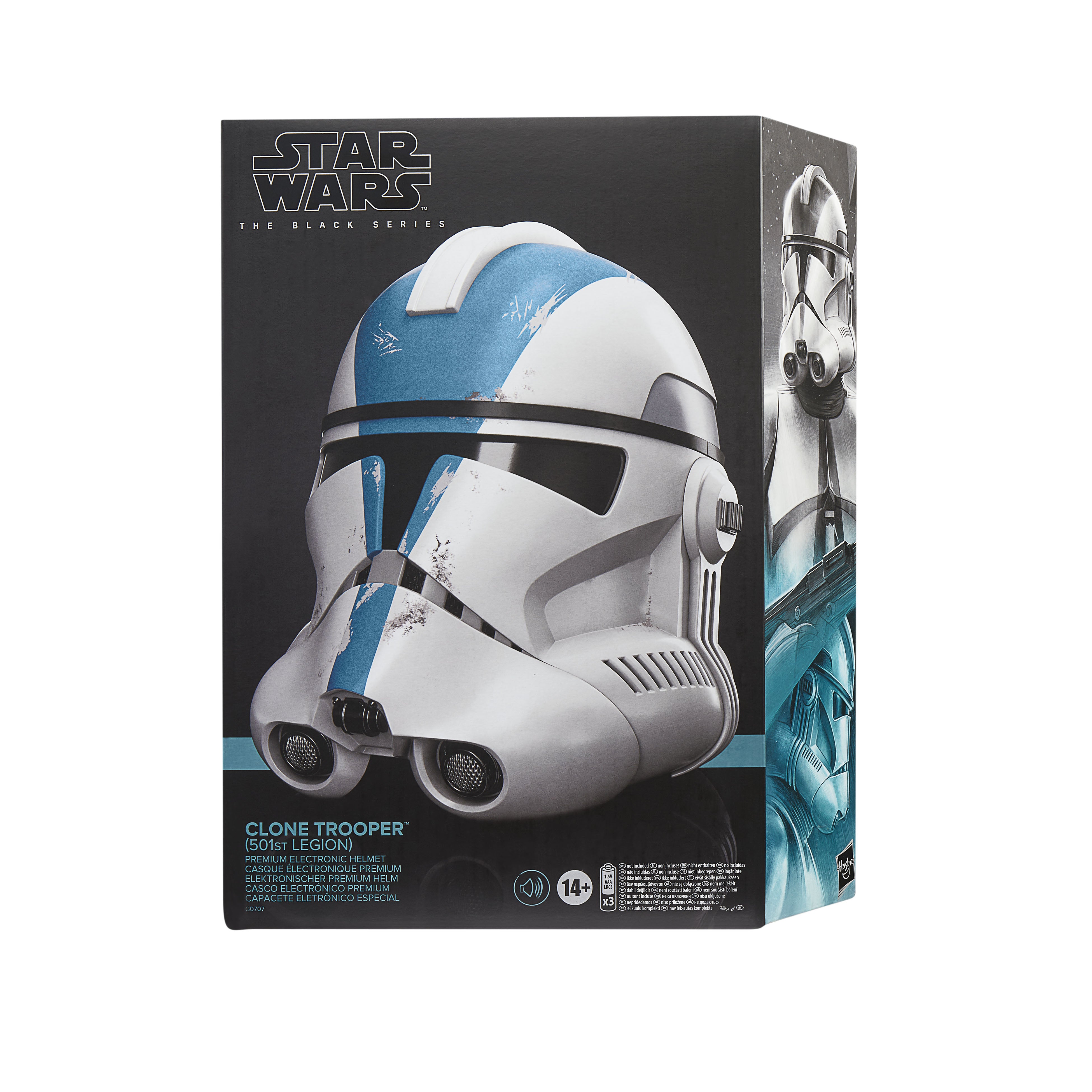 PRE-ORDER Star Wars Black Series Clone Trooper 501st Legion Premium Roleplay Helmet