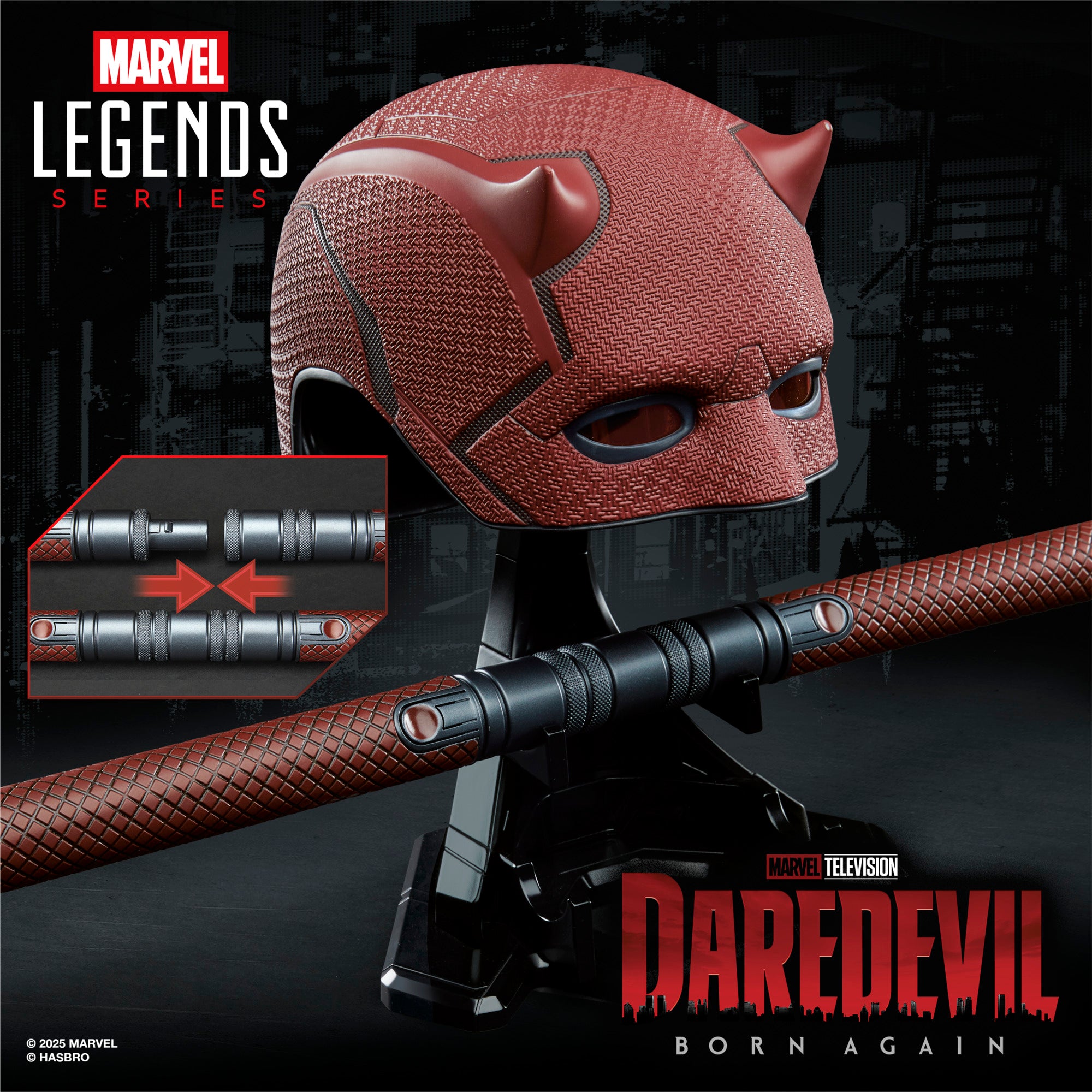 PRE-ORDER Marvel Legends Daredevil Born Again Mask & Billy Club
