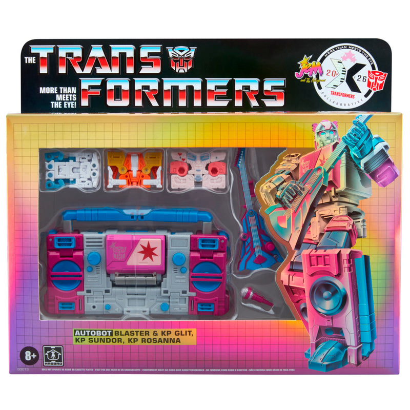 Transformers SDCC em and the Holograms Autobot Blaster & KP Glit, KP Sundor, and KP Rosanna