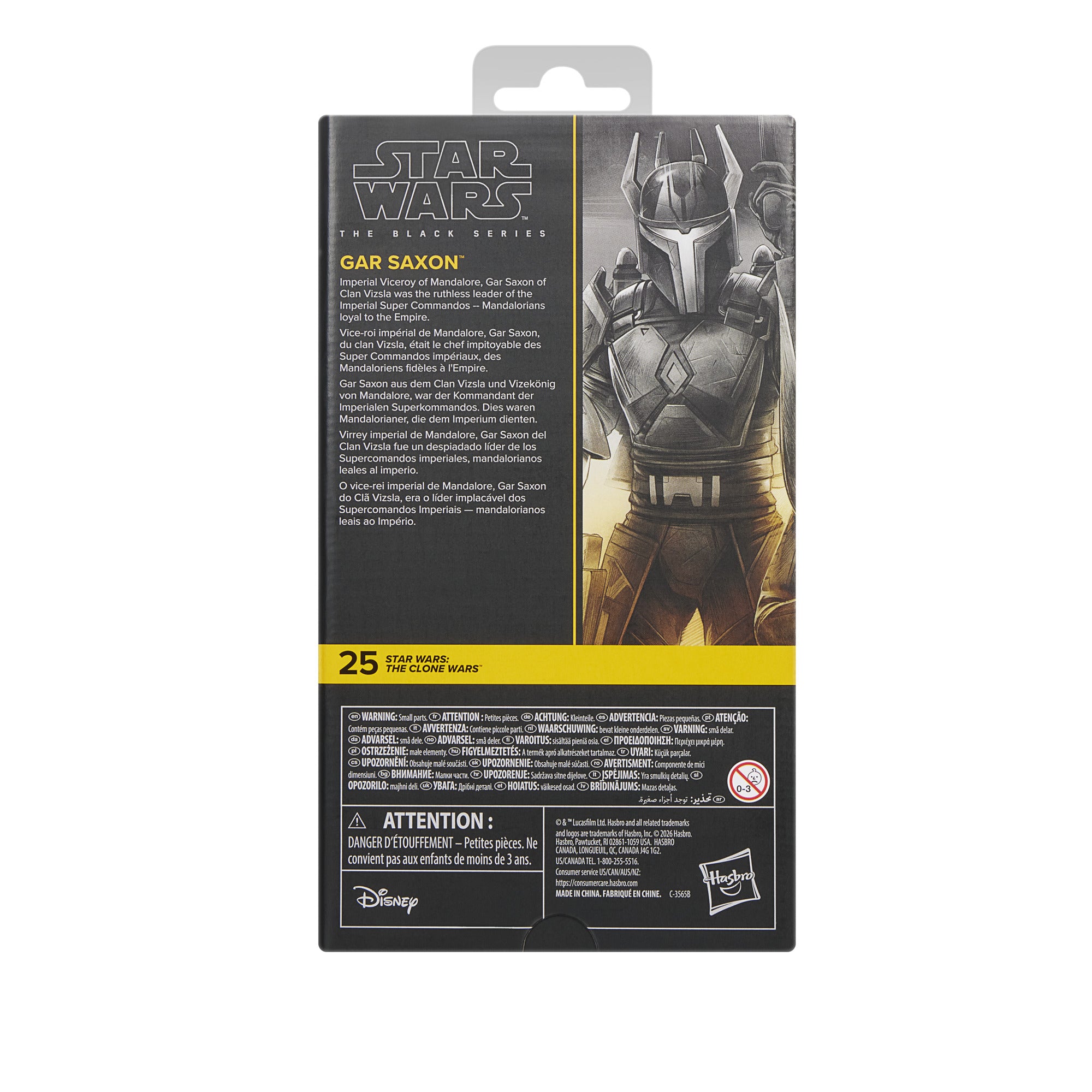 PRE-ORDER Star Wars Black Series (The Clone Wars) Gar Saxon