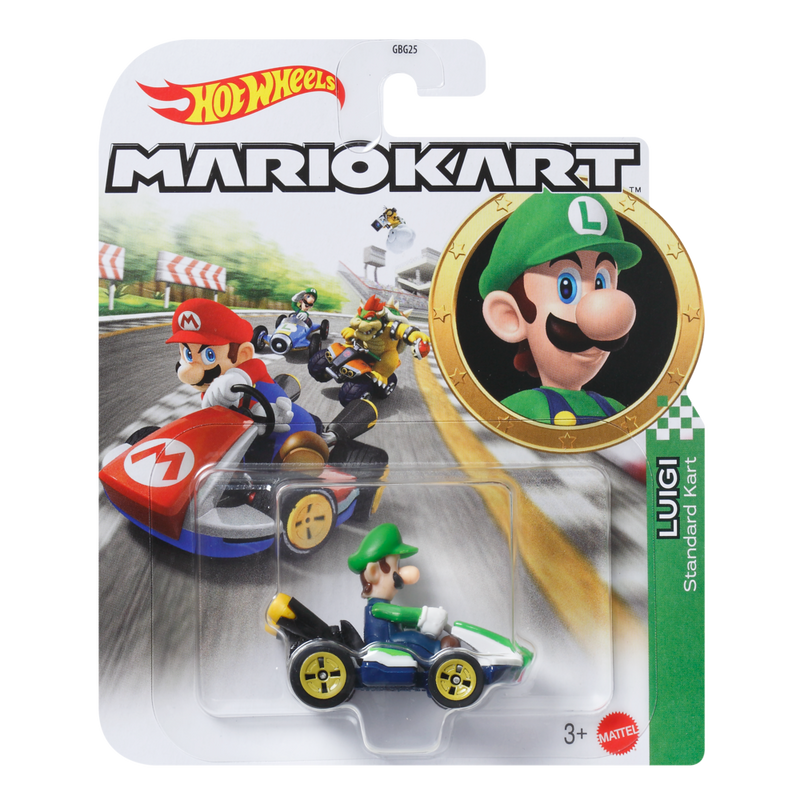 Hot Wheels MarioKart Luigi Standard Kart