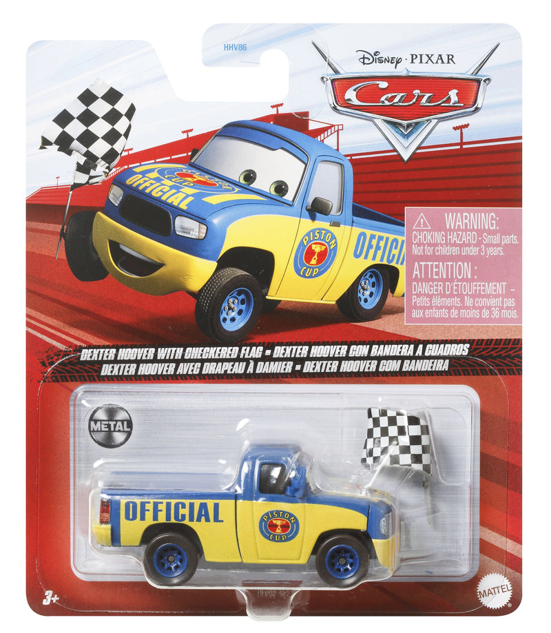 Disney Cars Die Cast Dexter Hoover With Chequered Flag