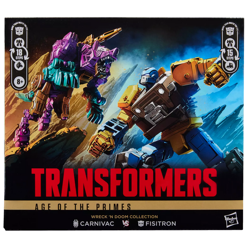 PRE-ORDER Transformers Age of the Primes Wreck ‘n Doom Collection Fisitron & Carnivac MAXIMUM 1 PER CUSTOMER