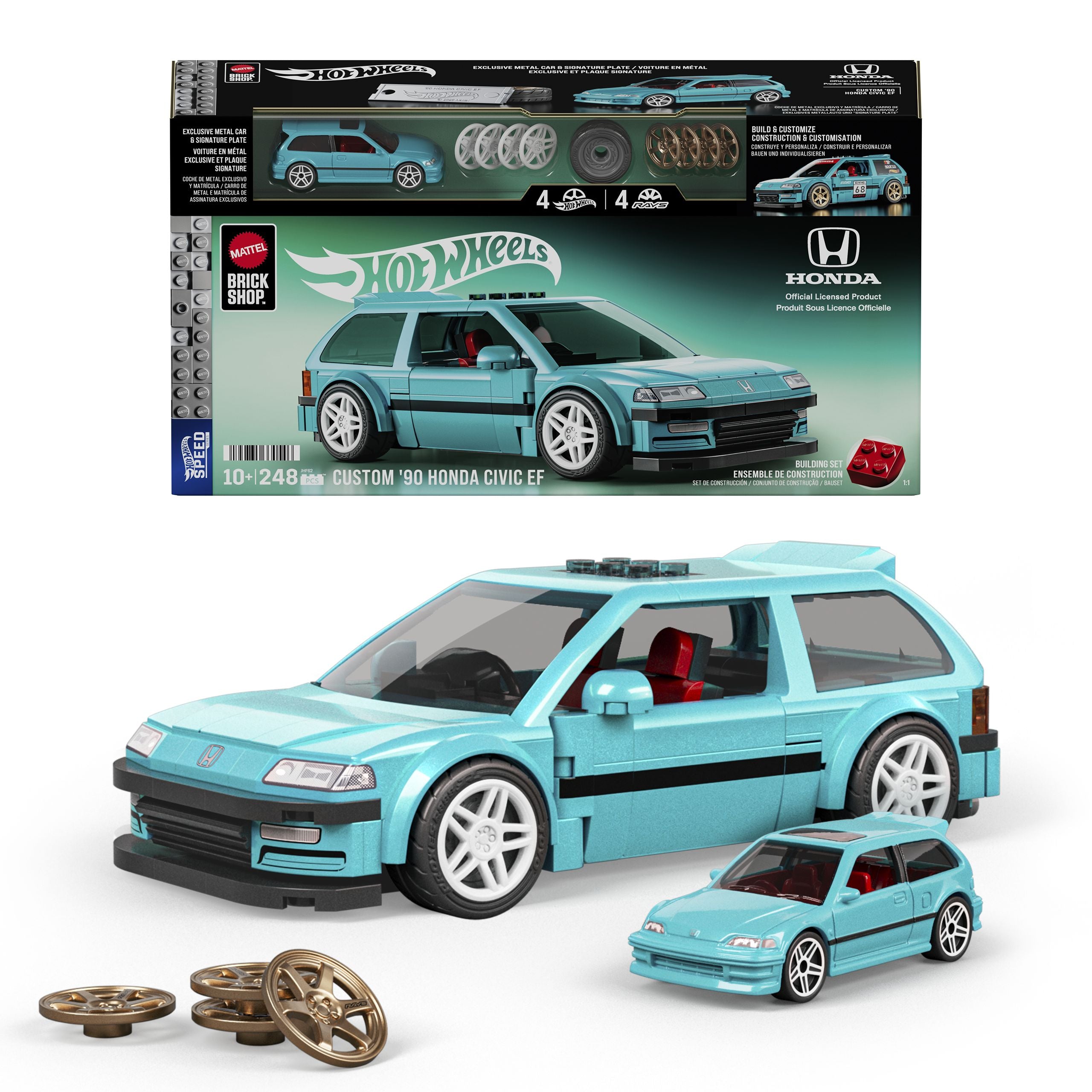 Hot Wheels Mattel Brick Shop Speed Series Building Set '07 Honda