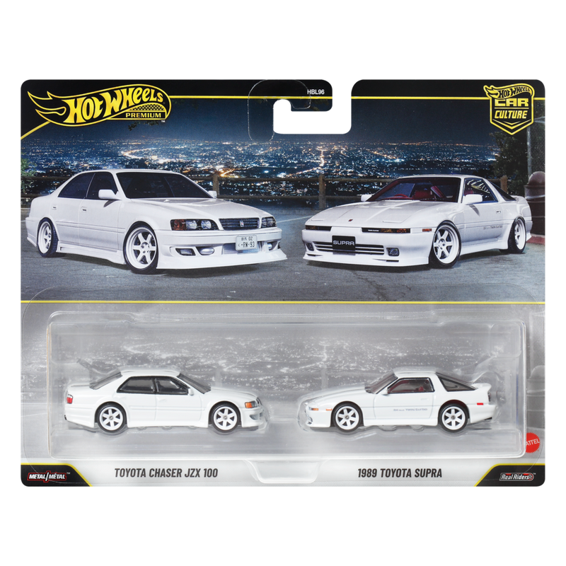 Hot Wheels Premium Car Culture Toyota Chaser JZX 100 & 1989 Toyota Supra