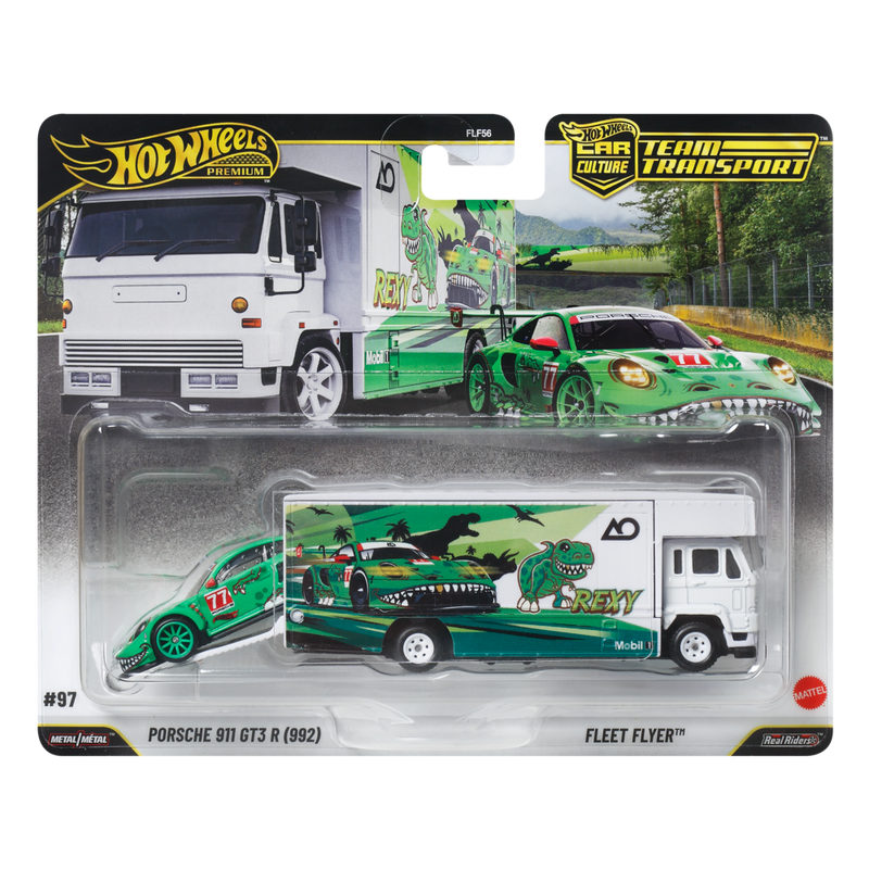 Hot Wheels Premium Car Culture Team Transport Porsche 911 GT3 R (992) & Fleet Flyer