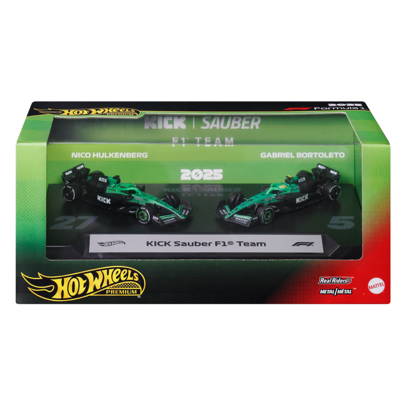 Hot Wheels Premium Formula 1 2025 Kick Sauber F1 Team - Nico Hulkenberg & Gabriel Bortoleto