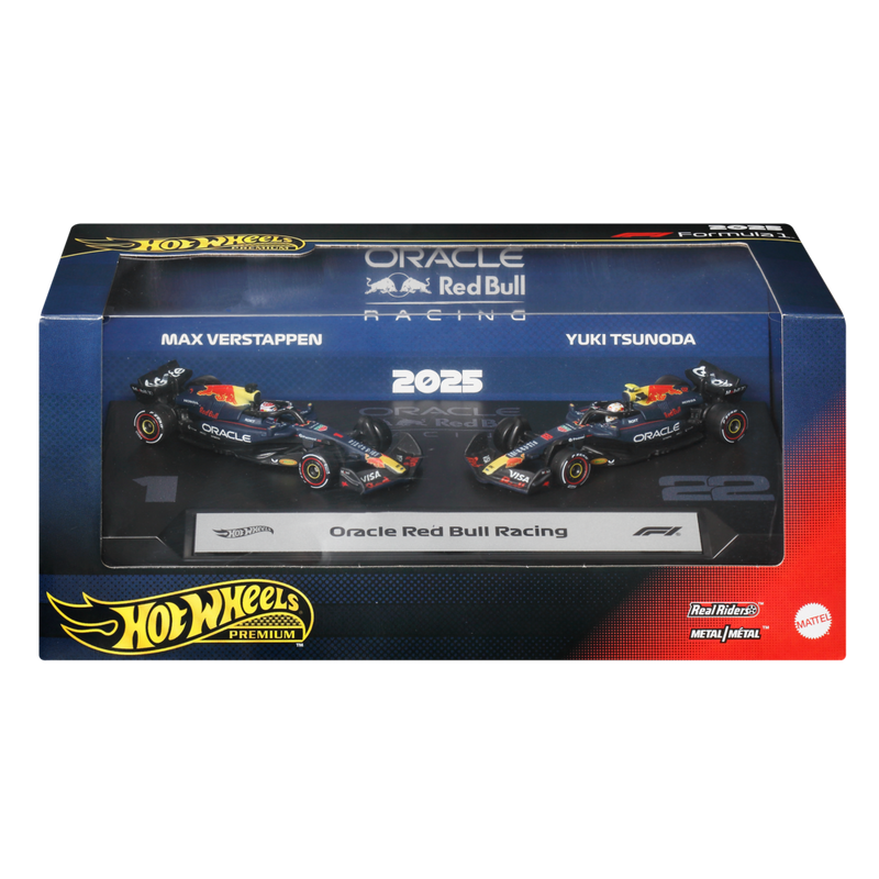 Hot Wheels Premium Formula 1 2025 Oracle Red Bull Racing F1 Team - Max Verstappen & Yuki Tsunodai