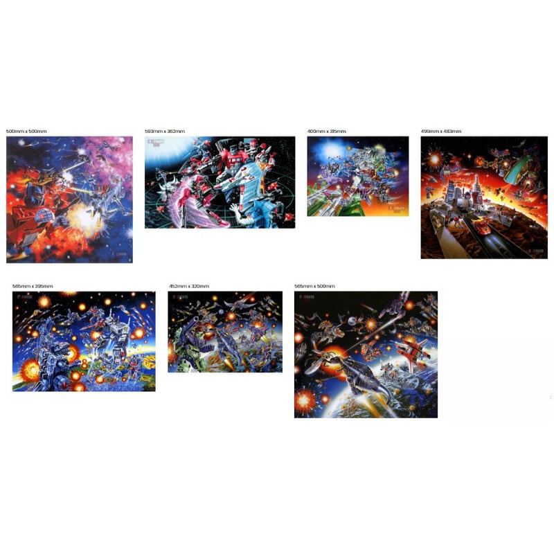 Transformers G1 Artwork Prints Set of 7